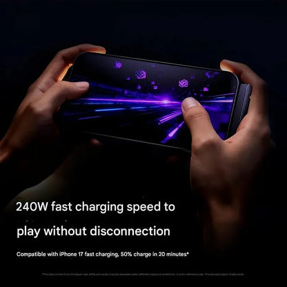 ⚡Official Authorized | 2-in-1 Invisible Holder Charger Cable - 240W Fast Charging Cord with Built-In Phone Stand!