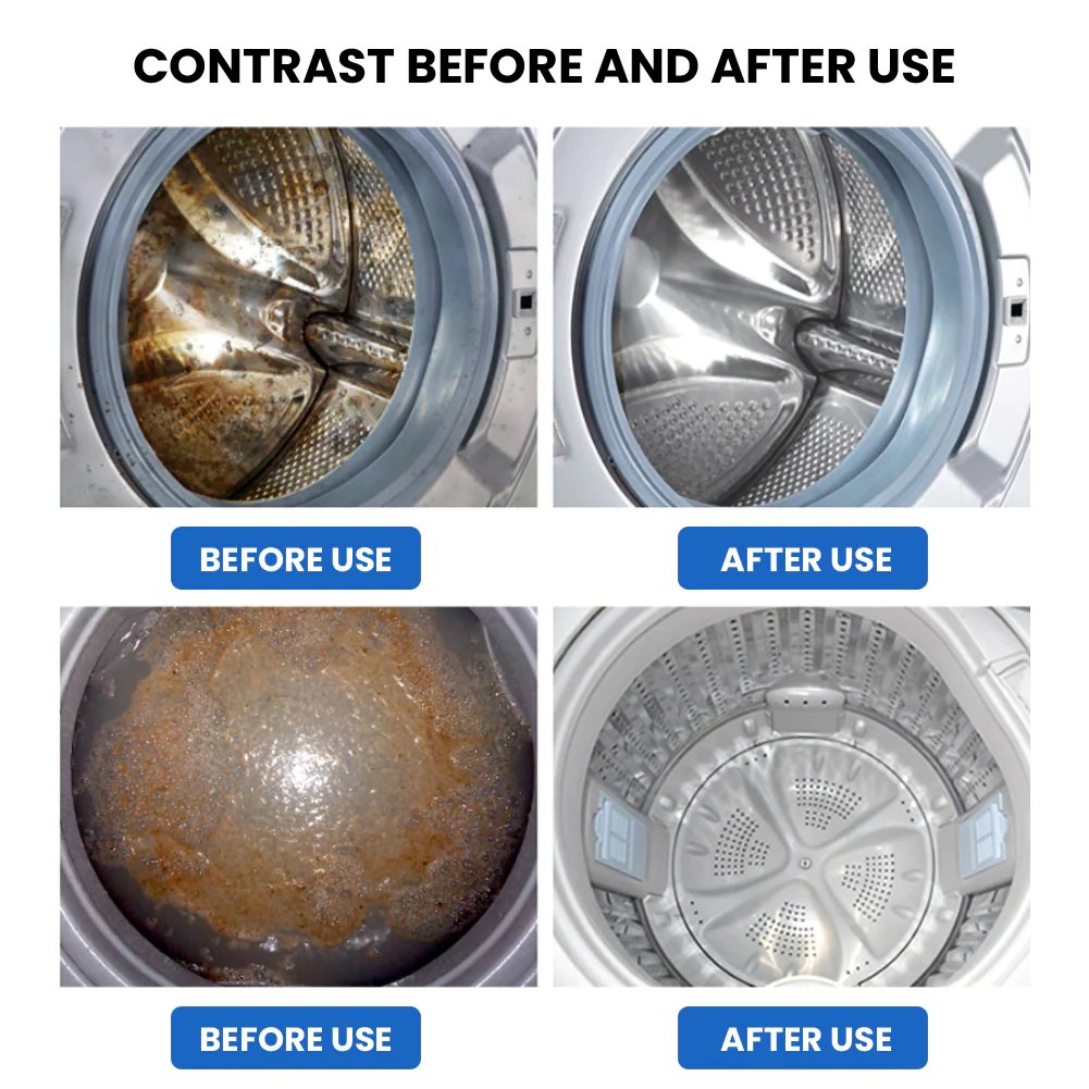 🔥 Powerful Washer Deep Cleaner Tablets – Eliminate Hidden Bacteria & Bad Smells Fast!