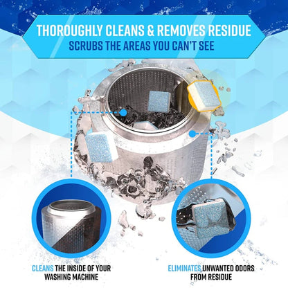 🔥 Powerful Washer Deep Cleaner Tablets – Eliminate Hidden Bacteria & Bad Smells Fast!