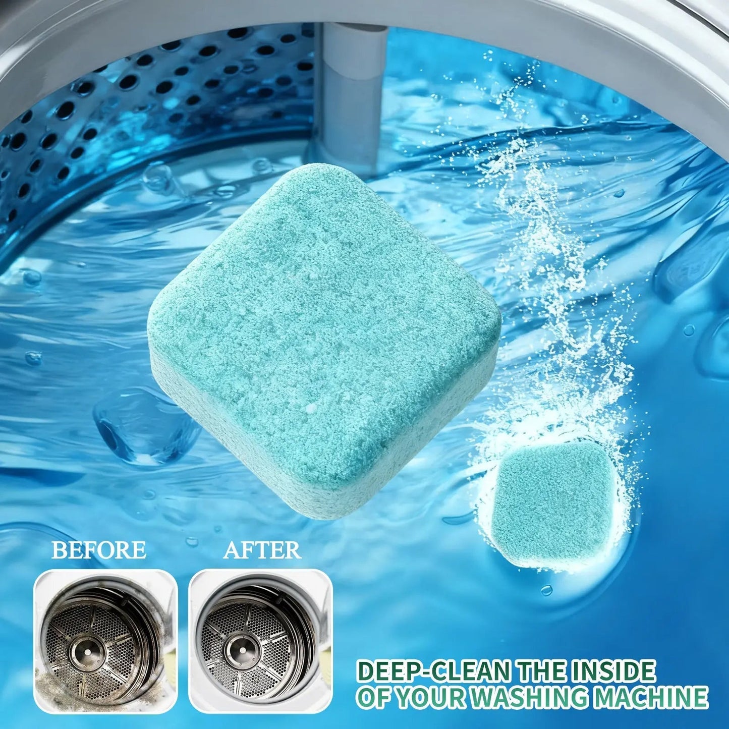 🔥 Powerful Washer Deep Cleaner Tablets – Eliminate Hidden Bacteria & Bad Smells Fast!